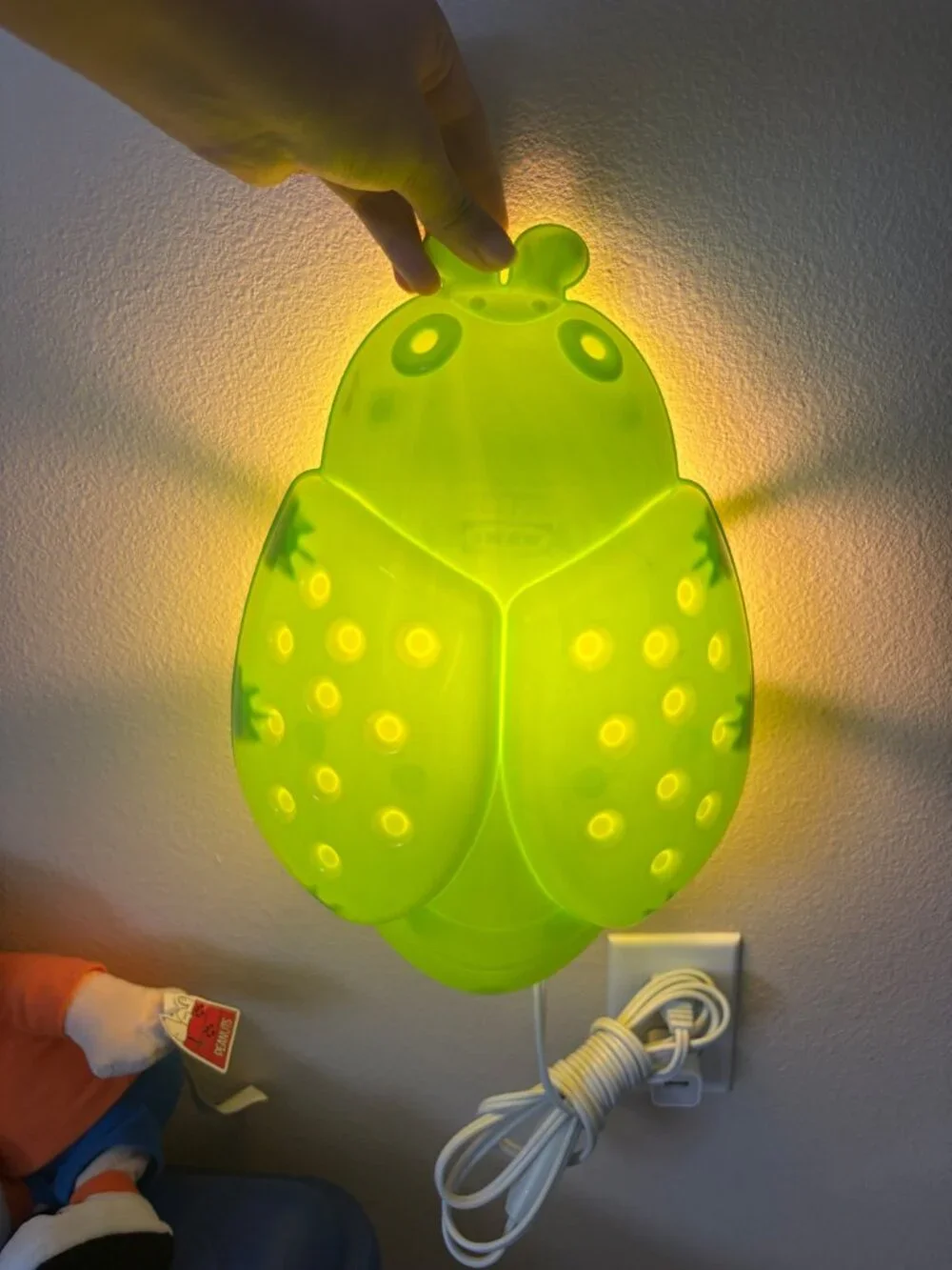 IKEA Green Ladybug Wall Night Light SMILA BAGGE